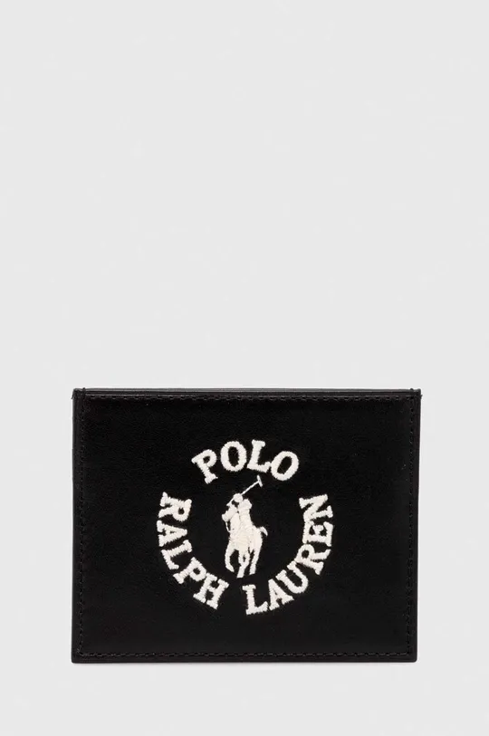 чорний Шкіряний чохол на банківські карти Polo Ralph Lauren Чоловічий