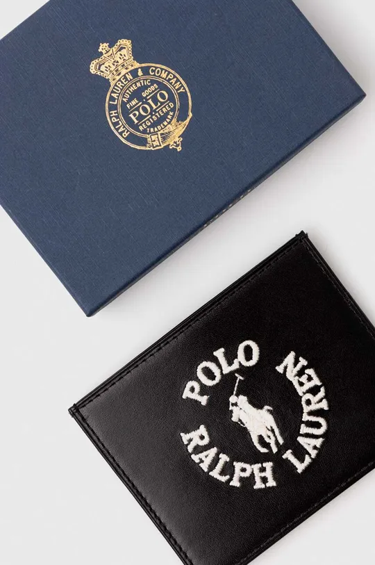 Kožené puzdro na karty Polo Ralph Lauren Prírodná koža