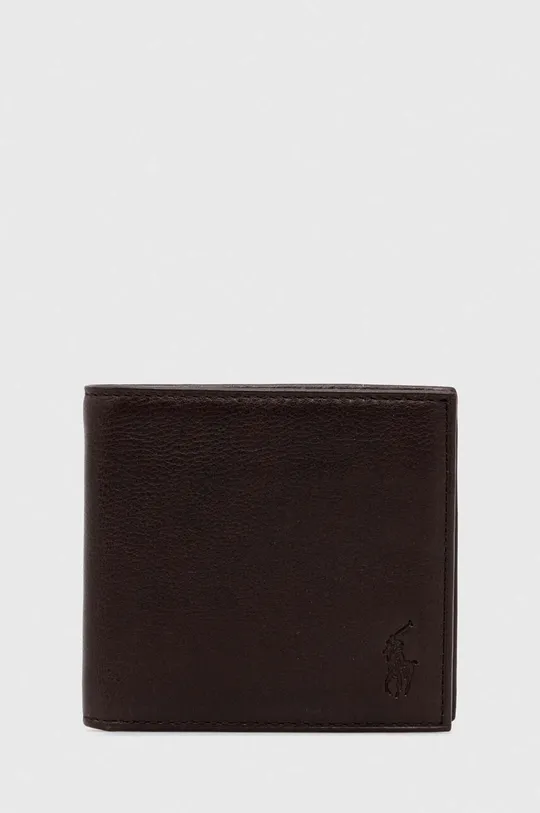 brązowy Polo Ralph Lauren portfel skórzany Męski
