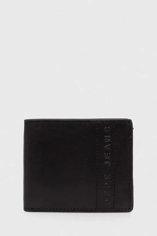 μαύρο Δερμάτινο πορτοφόλι Pepe Jeans KELIAN WALLET Ανδρικά