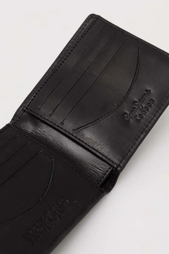 Kožená peňaženka Pepe Jeans čierna