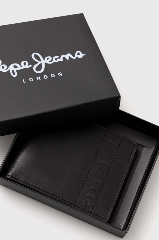 μαύρο Δερμάτινο πορτοφόλι Pepe Jeans KELIAN WALLET