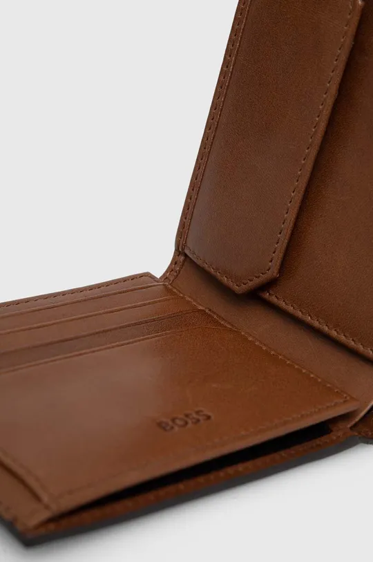 Кожаный кошелек BOSS коричневый