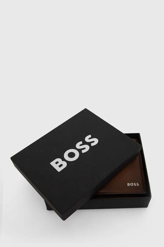 коричневий Шкіряний гаманець BOSS