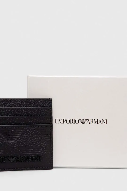 Usnjen etui za kartice Emporio Armani Glavni material: 100 % Naravno usnje Podloga: 100 % Poliester