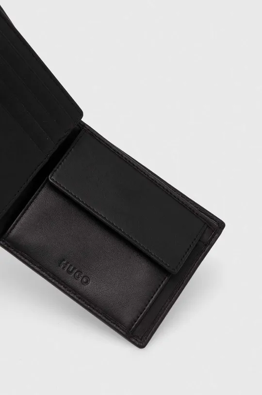 чорний Шкіряний гаманець HUGO