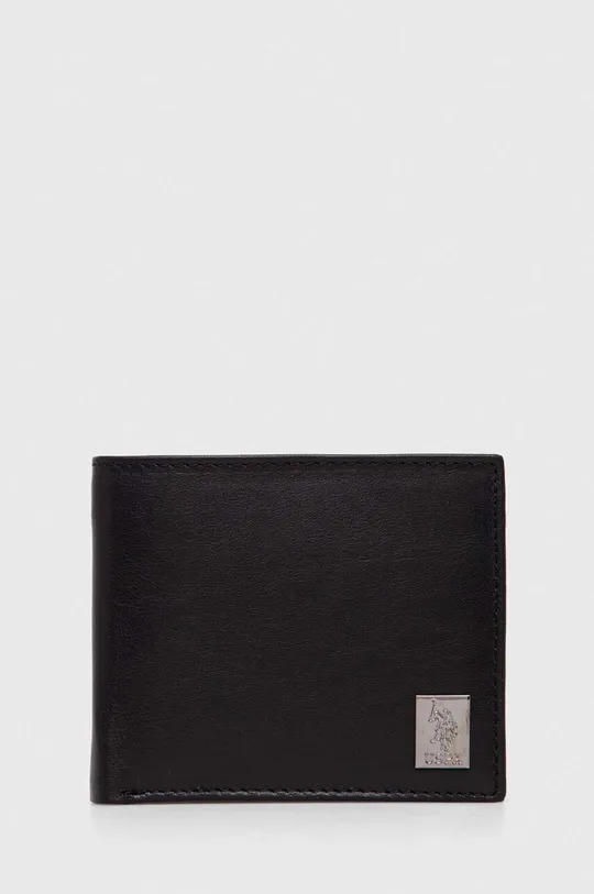 μαύρο Δερμάτινο πορτοφόλι U.S. Polo Assn. Ανδρικά