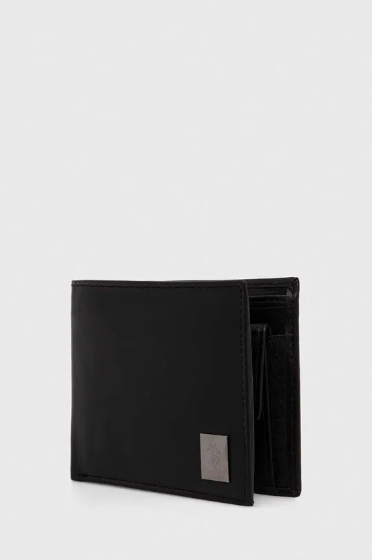 Кожаный кошелек U.S. Polo Assn. чёрный