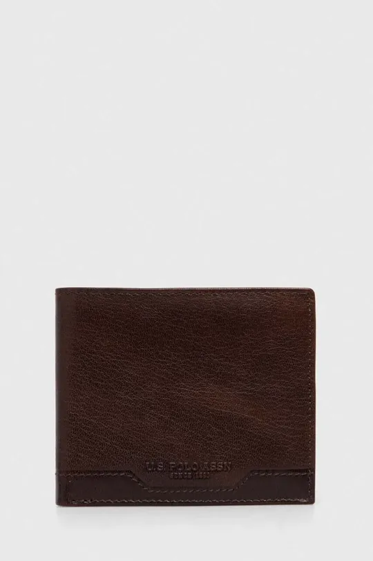 коричневий Шкіряний гаманець U.S. Polo Assn. Чоловічий