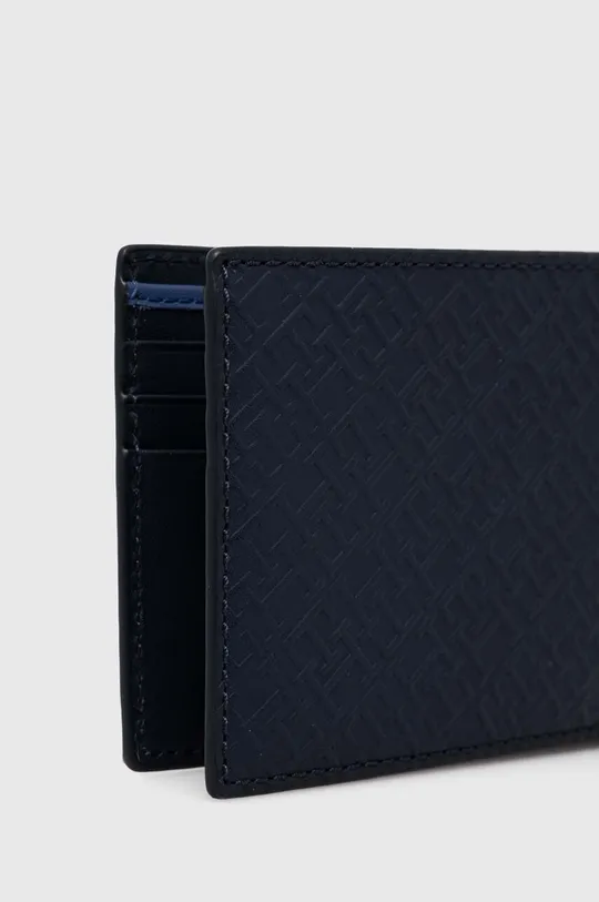 Шкіряний гаманець Tommy Hilfiger темно-синій