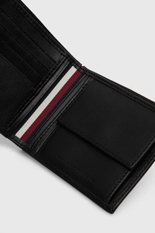 Kožená peňaženka Tommy Hilfiger čierna