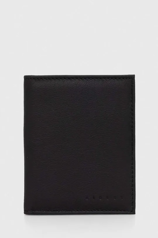 czarny Sisley portfel skórzany Męski
