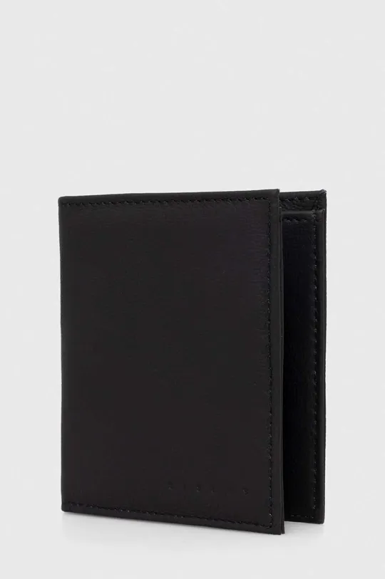 Шкіряний гаманець Sisley чорний