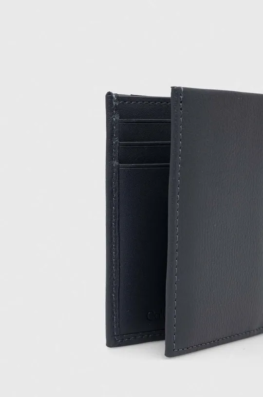 Kožená peňaženka Calvin Klein sivá