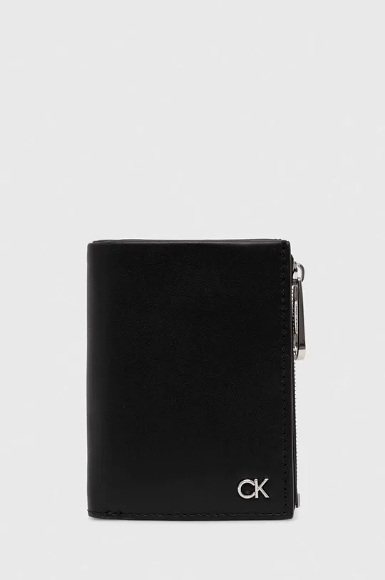 Kožená peňaženka Calvin Klein usňová koža čierna K50K511688