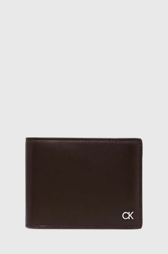 коричневый Кожаный кошелек Calvin Klein Мужской