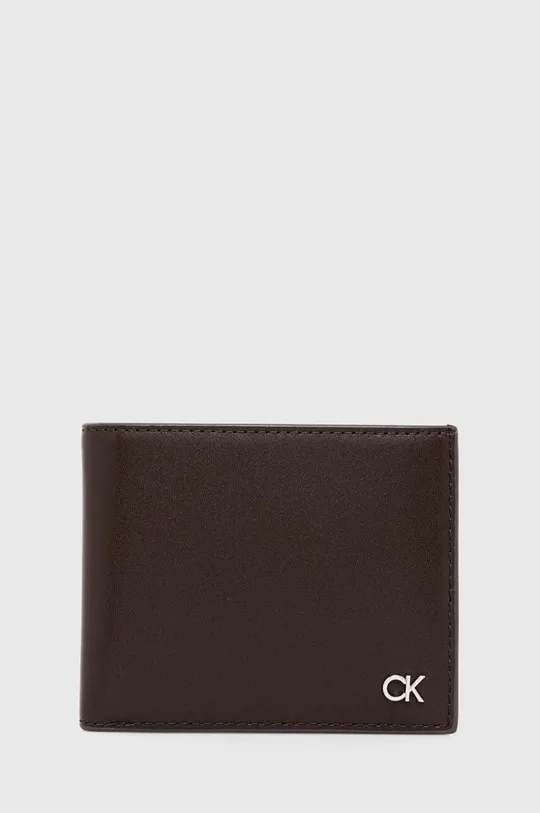 коричневий Шкіряний гаманець Calvin Klein Чоловічий
