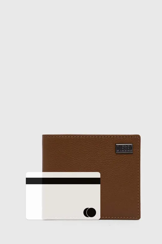 коричневий Шкіряний гаманець Diesel