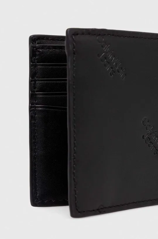 Calvin Klein Jeans bőr pénztárca fekete