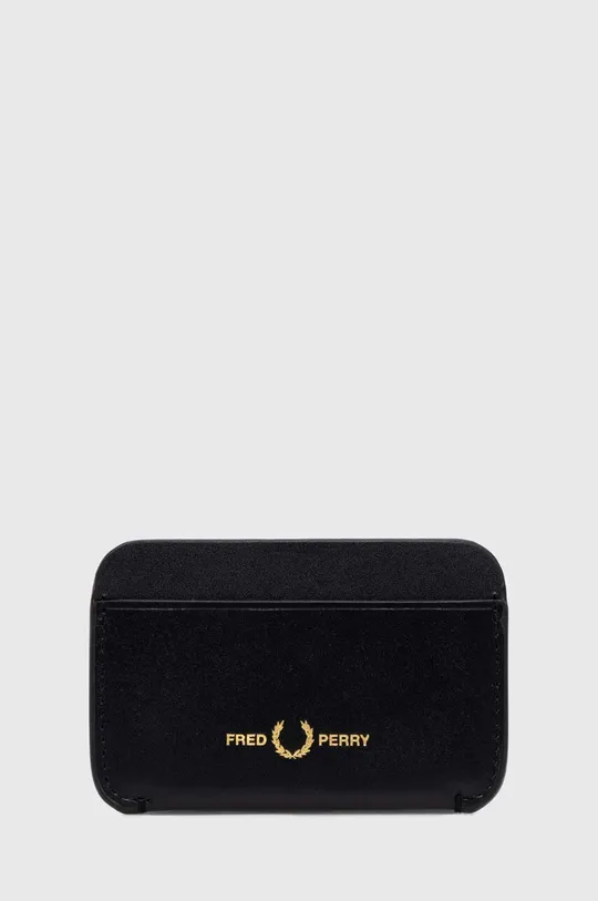 nero Fred Perry portacarte in pelle Burnished Leather Cardholder Uomo