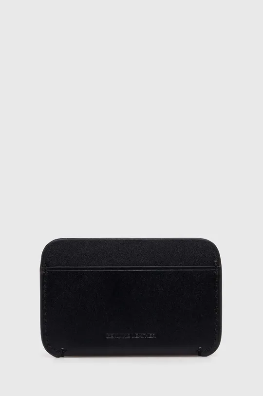 Fred Perry carcasa din piele Burnished Leather Cardholder negru