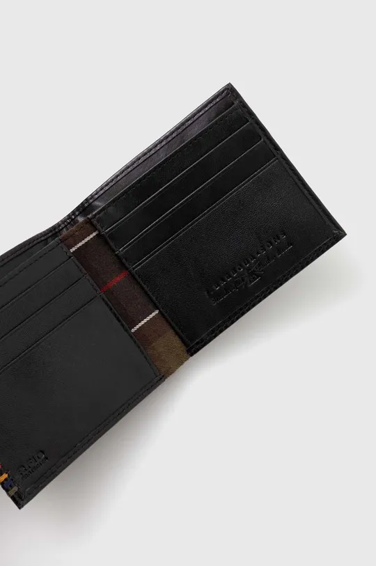 czarny Barbour portfel i etui na karty skórzane Cairnwell Wallet & Cardholder Gift Set
