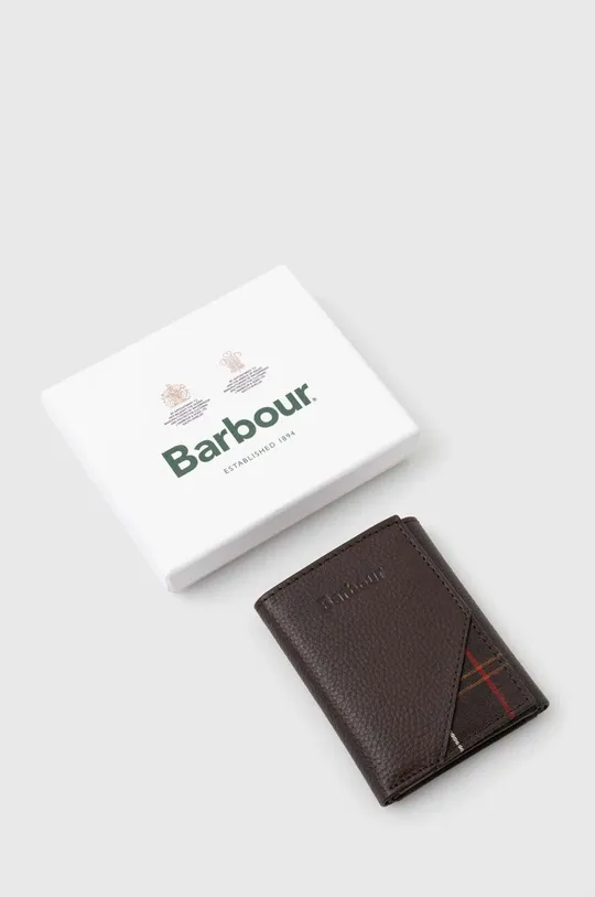 коричневый Кожаный кошелек Barbour Tarbert Bi Fold Wallet