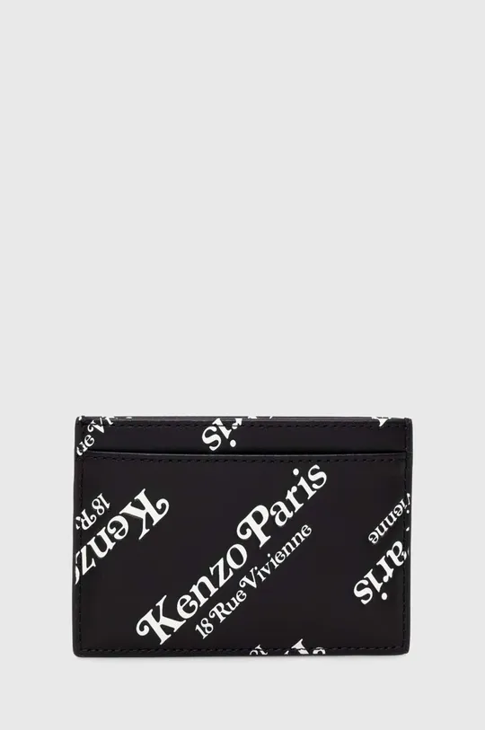 negru Kenzo carcasa din piele Card Holder De bărbați