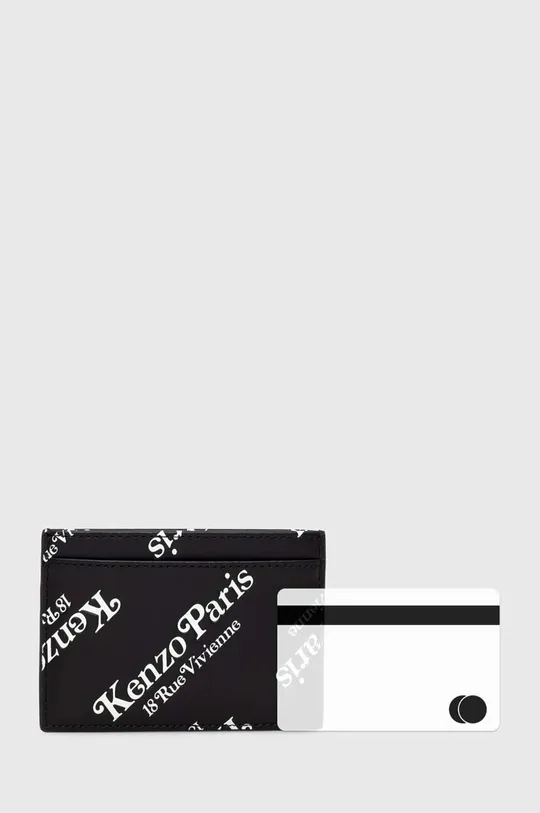 чёрный Кожаный чехол на карты Kenzo Card Holder