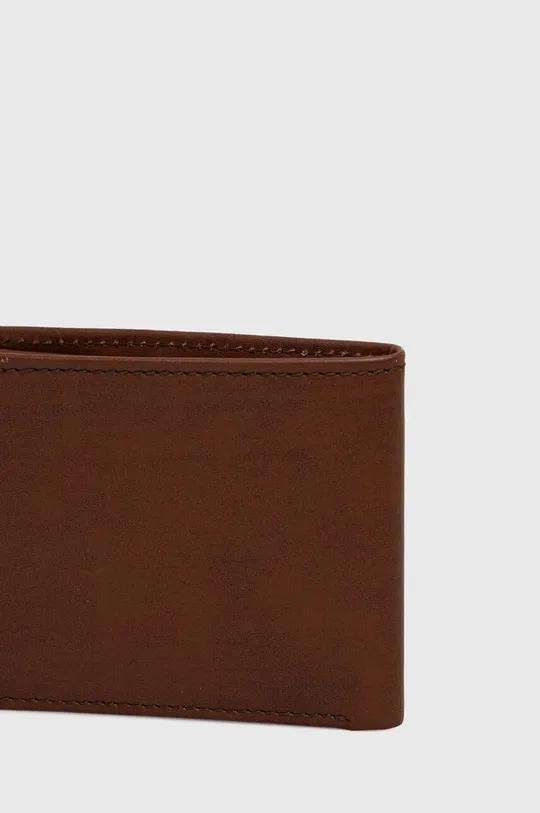 Шкіряний гаманець Levi's коричневий