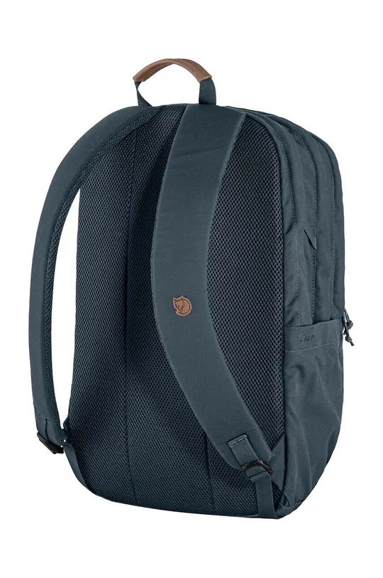 Fjallraven backpack Räven 28 Insole: 100% Recycled polyamide Main: 65% Recycled polyester, 35% Organic cotton Other materials: 100% Natural leather