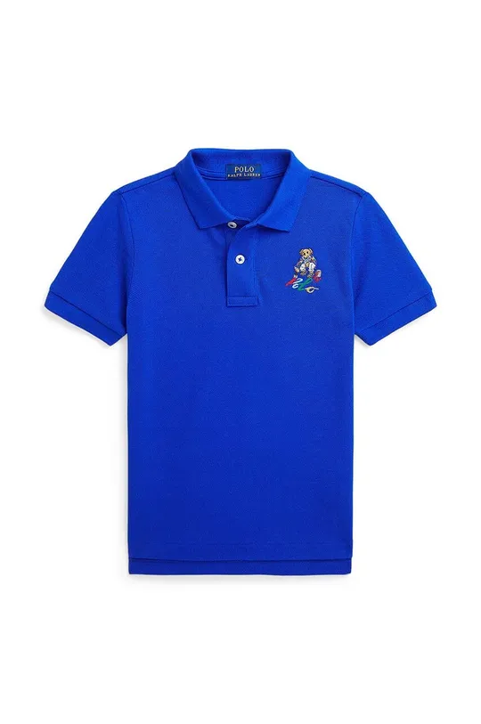 голубой Детское хлопковое поло Polo Ralph Lauren Для мальчиков