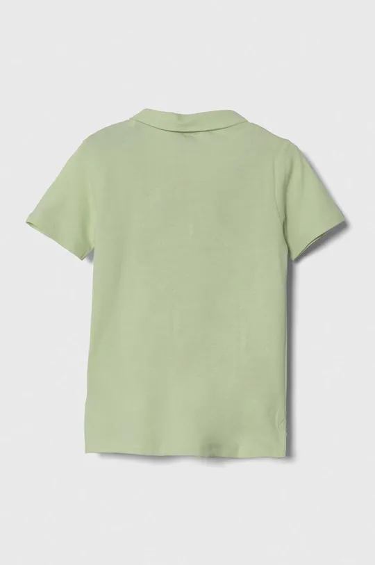 Παιδικά βαμβακερά μπλουζάκια πόλο Guess πράσινο