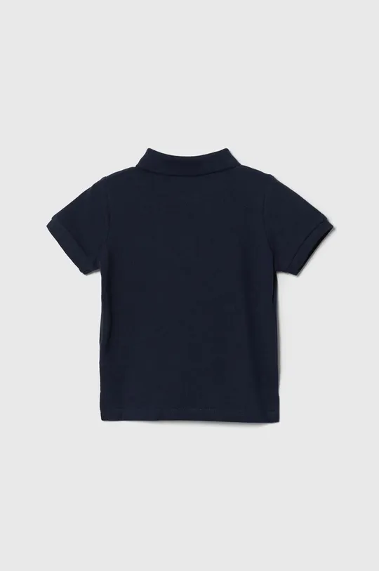 Дитяча бавовняна футболка поло BOSS темно-синій