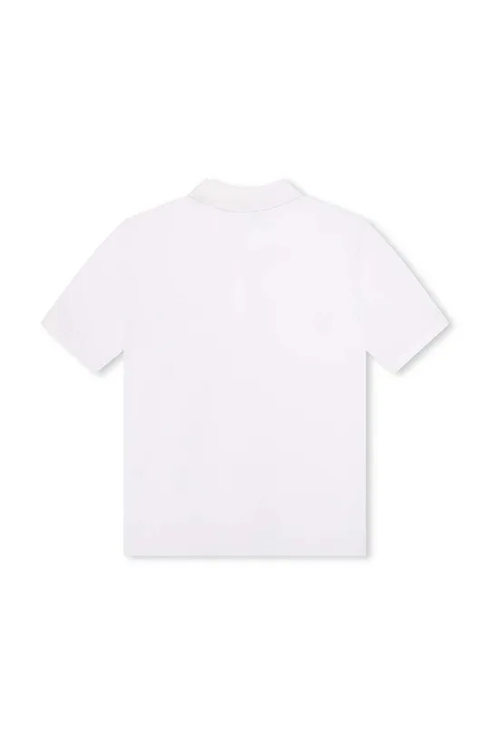 Παιδικά βαμβακερά μπλουζάκια πόλο BOSS λευκό