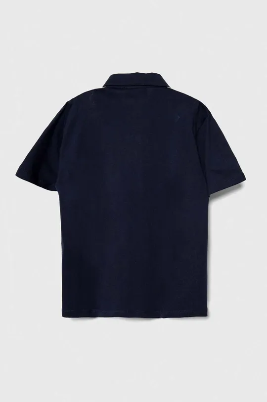 Παιδικά βαμβακερά μπλουζάκια πόλο Emporio Armani σκούρο μπλε