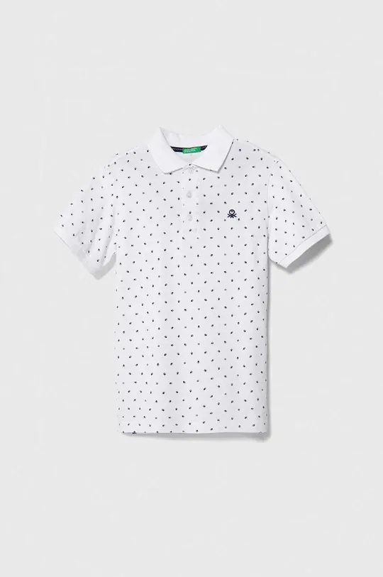 λευκό Βαμβακερό μπλουζάκι πόλο United Colors of Benetton Για αγόρια