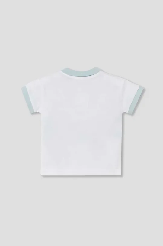 Βρεφικά βαμβακερά μπλουζάκια πόλο United Colors of Benetton λευκό