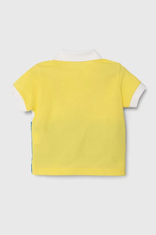 Дитяче бавовняне поло United Colors of Benetton жовтий