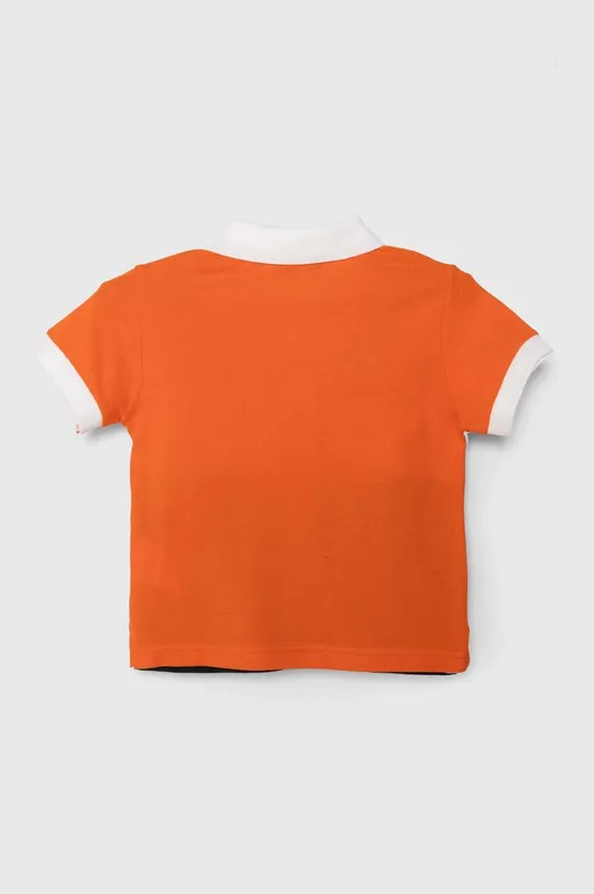 Otroški bombažen polo United Colors of Benetton oranžna