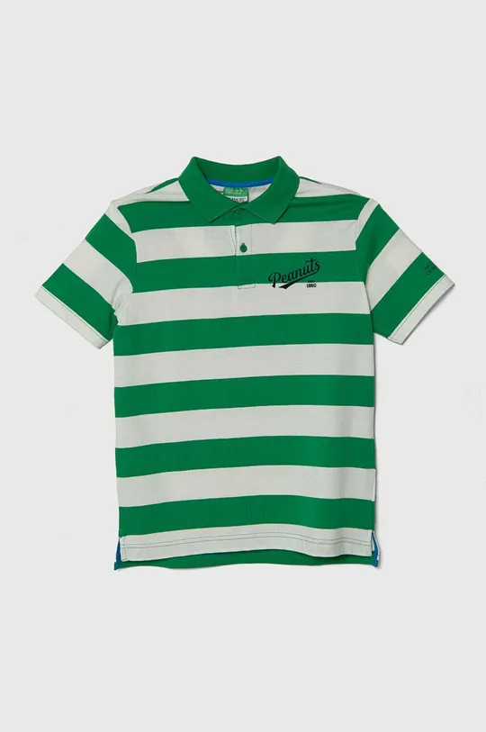 πράσινο Παιδικά βαμβακερά μπλουζάκια πόλο United Colors of Benetton x Snoopy Για αγόρια