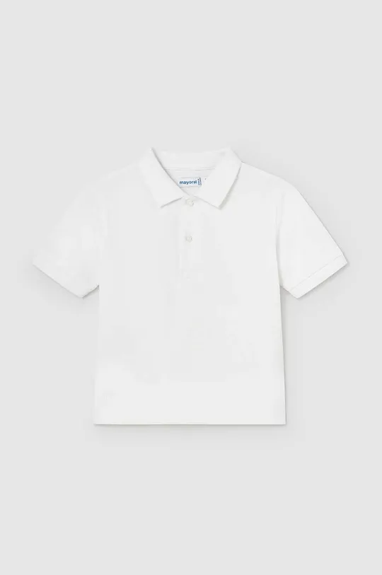 bijela Pamučna polo majica za bebe Mayoral Za dječake