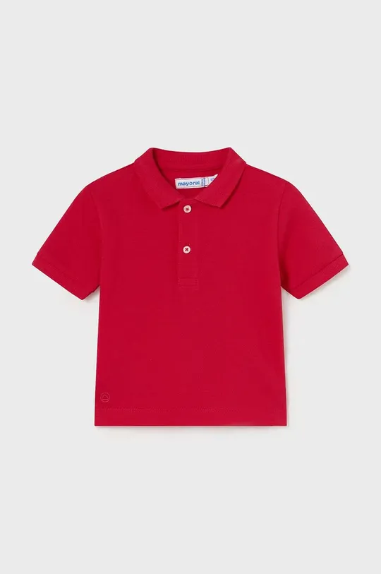 червоний Дитяча бавовняна футболка поло Mayoral Для хлопчиків