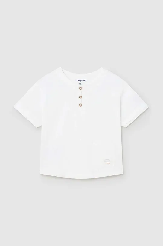 bijela Pamučna polo majica za bebe Mayoral Za dječake