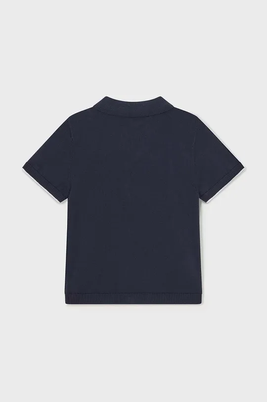 Дитяча бавовняна футболка поло Mayoral темно-синій