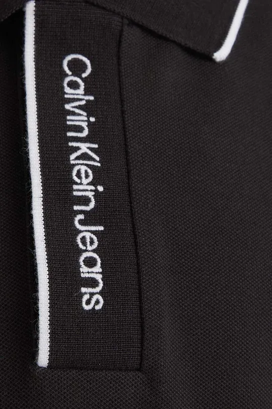 crna Dječja polo majica Calvin Klein Jeans