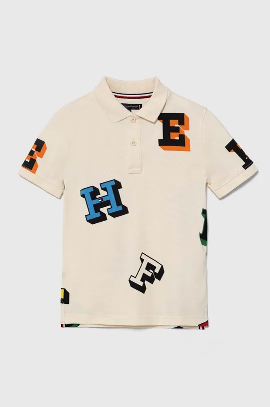 μπεζ Παιδικά βαμβακερά μπλουζάκια πόλο Tommy Hilfiger Για αγόρια