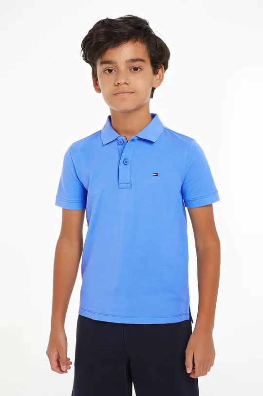 plava Pamučna polo majica Tommy Hilfiger Za dječake