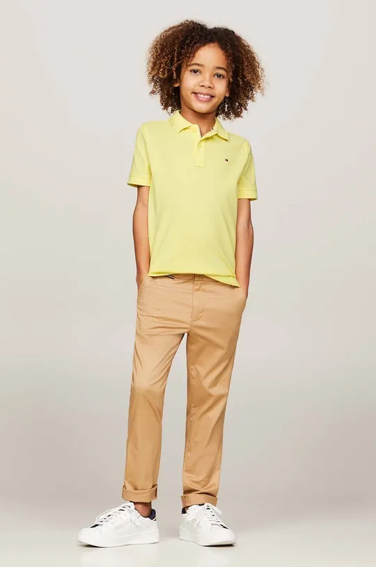 κίτρινο Παιδικά βαμβακερά μπλουζάκια πόλο Tommy Hilfiger