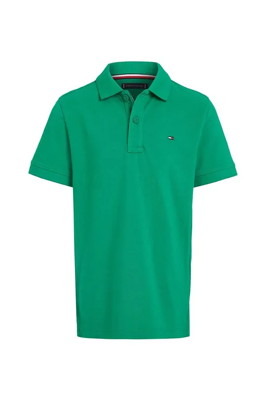 Παιδικά βαμβακερά μπλουζάκια πόλο Tommy Hilfiger πράσινο